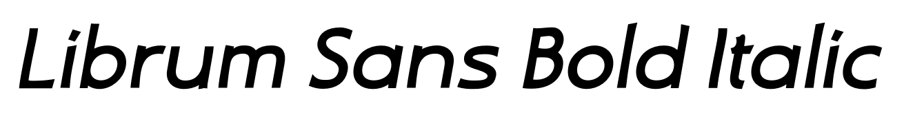 Librum Sans Bold Italic